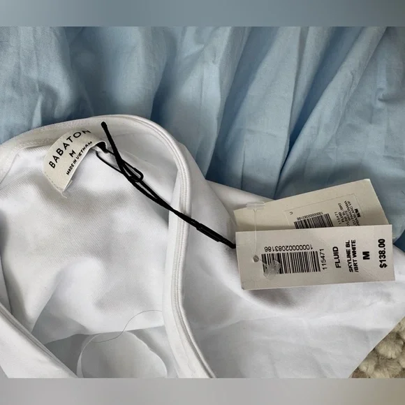 Aritzia Fluid Poplin Dress Skyline Blue - Picture 8 of 8